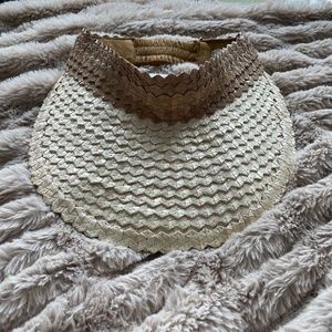 Free People Island Hopper Speckled Straw Visor